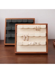 1pc Vantage Wooden Wood 15 Position Earring Jewelry Storage Rack Display Stand For Men Women Daily F