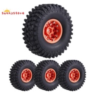 1.9 Beadlock Wheels Crawler and Rubber Tires 120mm Diameter for 1/10 RC CAR  SCX10 II -4 T6