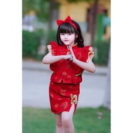 3-Piece Chinese Girl's Outfit Plus A Hair Bow