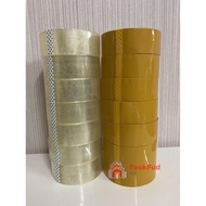 1 Pack 7 Pieces 150 Yards Clear Tape Brown Width 2 Inches Length 150 Full Thickness 50 Microns tf99