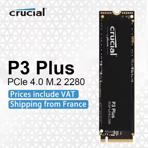 Crucial P3 Plus SSD 1TB PCIe Gen4 NVMe M.2 Internal SSD Up to 5000 MB/s Hard Drive Solid State Drive