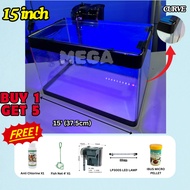 Aquarium Kaca Tebal 15 inch Combo Set Fish Tank
