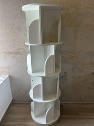  4層旋轉書櫃White Rotating Bookshelf