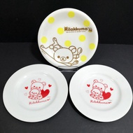 3 X Original San-X Rilakkuma plate set