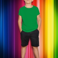 Kelly Green Plain Kids T-Shirt Baju Kosong Budak