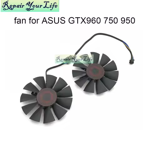 New 75mm GTX750 Graphics Card Fans Cooler For ASUS STRIX GTX960 GTX950 GTX750Ti R9 370 T128010BH FD7