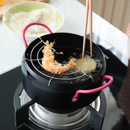 日式天婦羅油炸鍋廚房迷你小炸鍋加厚煤氣灶電磁爐通用小型炸油鍋
