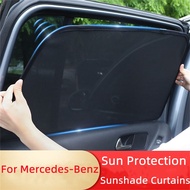Car Window Sunshade for Mercedes-Benz W203 W204 W205 W245 W176 W177 W246 Accessories A B C-Class Window Curtains Sun Protection Anti-Mosquito Shade Curtains