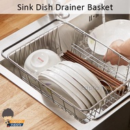 Extendable Sink Dish Drainer Basket (Stainless Steel)