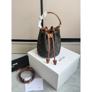 [Old Fairy] Celine New Style Fortune Bucket Bag Teen Bucket CLARA Bucket Bag Small Size Drawstring B