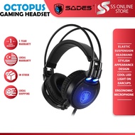 [SS ONLINE STORE] SADES OCTOPUS Headphone Gaming Headset Lighting Effect Earphone Gaming Headphone W