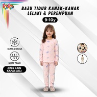 160(13-14y)100% Baju Tidur Budak Lelaki Perempuan Cotton Unisex Korean Pyjamas Matching Design / Sed