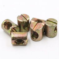 ❤ready stock❤ M4M5M6 M8 Furniture Connector Fixing Screw Bolt Nut Hex Insert Wood Barrel Nut JCBC JCBB Furniture hammer mother horizontal hole nut nut cylindrical nut children's bed connection nut