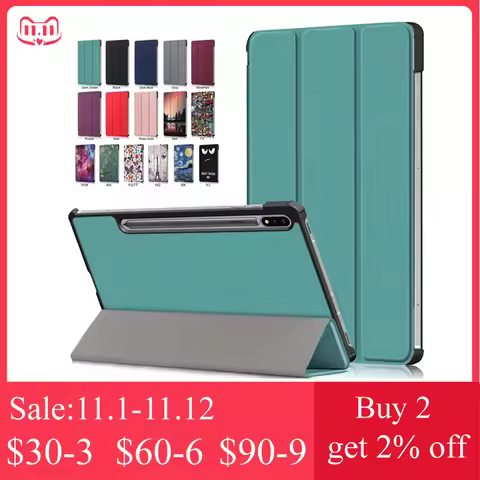 For Samsung Galaxy Tab S8 S7 S6 Lite Case Folding Stand Folio Smart Cover for Samsung Galaxy Tab S8 