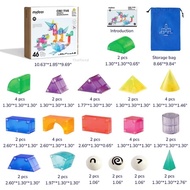 Mideer Creative Magnetic Building Blocks บล็อกตัวต่อแม่เหล็กสีรุ้งพาสเทล 3D
