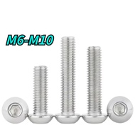 [HNK] 316 Stainless Steel Round Head Hexagon Socket Screw M2M3M4M5M10 Extension Plate Head Screw Round Cup Bolt Screw M6/M8/M10