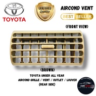 Toyota Unser All Year Rear • Belakang • Aircond Grille • Vent • Louver • Outlet (Brown / Grey) (1Pcs
