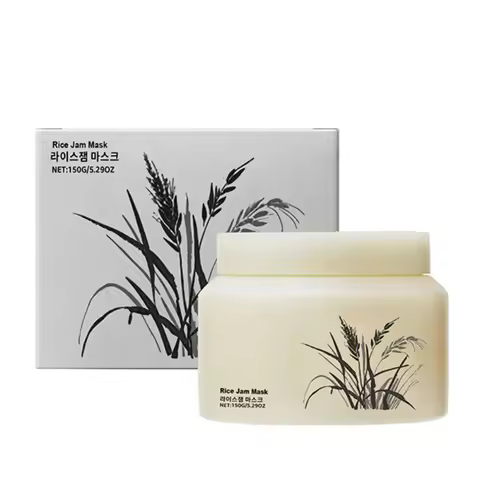 Rice Jam Hydrating Face Mask Korean Rice Brightening Smoothing Skincare Products Deep Cleansing Nour