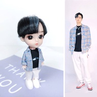 12ซม.Wang Yibo ตุ๊กตารอบเสื้อผ้าเดียวกัน Hand-Made กล่องทึบของเล่นตุ๊กตาโมเดลตุ๊กตาของขวัญวันเกิดเด็กหญิงตุ๊กตา