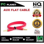 HIGH QUALITY 3 LINE AUDIO 3.5MM (M) TO (M) FLAT CABLE 1.8M (CA234) RED
