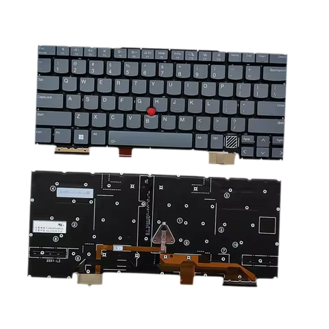 New US Hungry Swiss Layout For Lenovo Thinkpad X1 Yoga 2024 Grey Backlight Laptop Keyboard SN21K9019