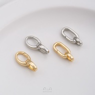 ((1pc) 14K Gold-Clad Color Retention Long O Chain Lobster Clasp Oval 8-Character Spring Clasp Bracel