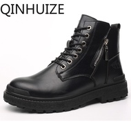 COD QINHUIZE 2023 Mens waterproof leather shoes puncture-proof indestructible safety boots work shoe