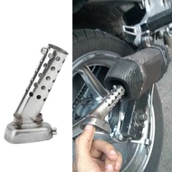 2Pcs Motorcycle Exhaust Pipe Baffle Muffler 22mm Inlet 25mm Outlet Galvanized Iron Hexagonal Insert 