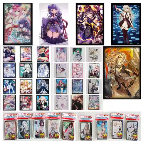 50PCS/PACK Yugioh Card Sleeve Rin Blossom Ruri FGO Sky Striker Ace ARCV Borad Game OCG Trading Cards