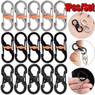 [ Featured ] S Type Anti Theft Lock Buckle / Mini Keychain Hook / Outdoor Camping Backpack Buckle / Rope Connector Key-Lock Tool / Aluminum alloy Climbing Carabiner