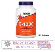 Now Foods C-1000 (Vitamin C 1000) , With Rose Hips and Bioflavonoids, 100 / 250 Tablets (Exp: Sep 2026)