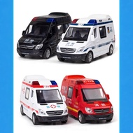 | 【kereta mainan】 | ♧((Bulk) Simulation 1: 32 Big Benzbent Ambulance SWAT Fire Alloy Car Model Ornam