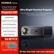 Projector KONKA H31 4K Android 2+32G Auto Focus Portable, Daytime Use For Class/Meeting/Training