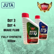 EOILS DOT 3 & DOT 4 SYNTHETIC BRAKE FLUID 800GM MINYAK BREK