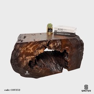 COT352. Chengal Emas Artistic Wood Pedestal/ Stump/ Bench/ Coffee Table