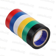 Nevʚ ɞ 6 Rolls  Elasticity Strong PVC Electrical Tape Flame Resistant for Homes
