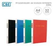 CBE E359A PP Clear Holder A4 | 32 Holes | 20 Pockets | Refillable