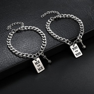 Korean Version Small Dumbbell Men's Bracelet Simple Bracelet Hip-Hop Bracelet Student Couple Bracele