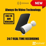 New Ezviz CB3 2K AOV Version | F1.6 Battery Security Camera | Solar Panel | 24/7 Smart Recording | O