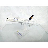 Lufthansa A380 Diecast Airplane with Stand Label