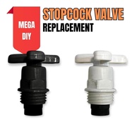 PVC Stopcock valve REPLACEMENT Spare Part Head Socket Type Plastic Stopcock Stop Valve Kepala Paip A