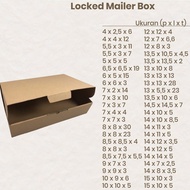[MIN 20 PCS] LOCKED MAILER BOX CUSTOM CARDBOARD E-FLUTE 20X8X5 / 20X8X8 / 20X10X3 / 20X10X5 / 20X10X