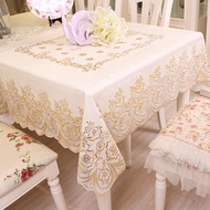 ผ้าปูโต๊ะสี่เหลี่ยมผ้าปูโต๊ะแปดโต๊ะใช้ในบ้านสไตล์คันทรี่ไม่ต้องซักกันน้ำและกันน้ำมันผ้าปูโต๊ะพลาสติก PVC ผ้าปูโต๊ะ