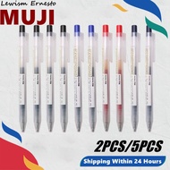 LE 2ชิ้นใหม่ [ยี่ห้อ MUJI] 100% เดิมญี่ปุ่นปากกาเจล0.5มิลลิเมตรสีดำ/ สีฟ้า/สีแดงหมึกปากกาเจลชุดเติมหมึกเจลปากการ่างภาพวาดโรงเรียนเครื่องเขียน