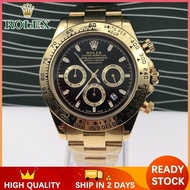 ROLEX Daytona Watch For Men Women Pawanble Original Analog Water Proof Stainless Steel Two Tone Gold