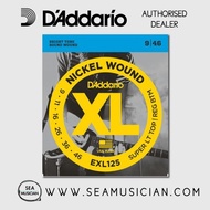 D'ADDARIO 9-46 EXL125 SUPER LIGHT TOP/REGULAR BOTTOM ELECTRIC GUITAR STRING  (EXL 125/ GITAR STRING)