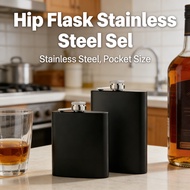 Portable Flask Wine Bottle Whiskey Drinking Hip Pocket Stainless Steel Flask