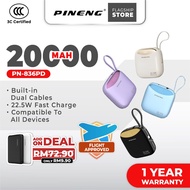 [NEW] Pineng PN-836PD Built-In Cable 22.5W 20000mAh Fast Charge Portable Powerbank PN836/PN830