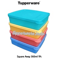 Tupperware Square Away 1Pc 360ml satuan ecer biru ungu toska pink putih toples plastik tempat makan