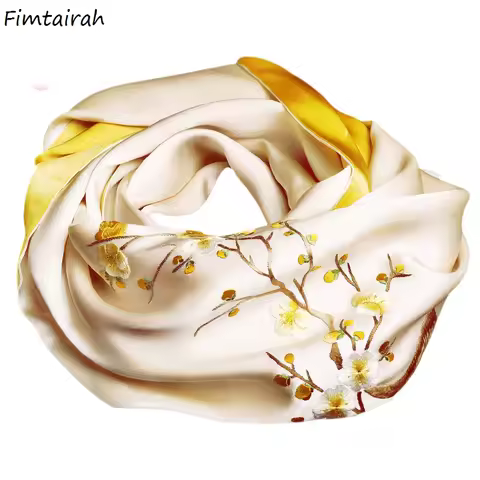 Handmade Embroidery 100% Silk Scarf Women Fashion Suzhou Gifts Elegant Luxury Brand Pashmina Shawl 1